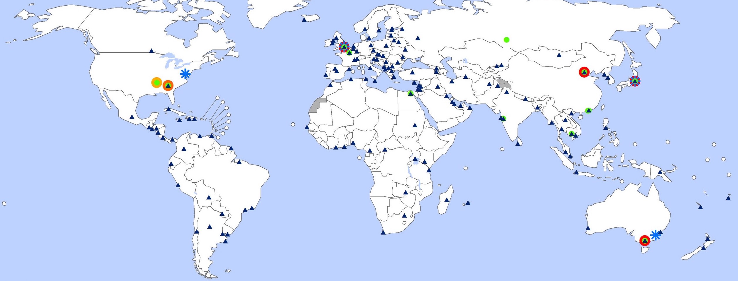 Map of World Health Organization Global Influenza Surveillance and Response System